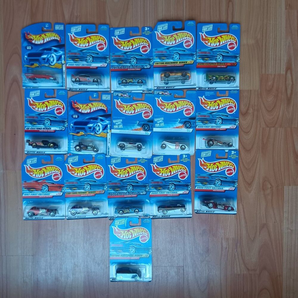 Vintage Hot Wheels 16‎ cars from 1990s to 2000s new in package collectibles